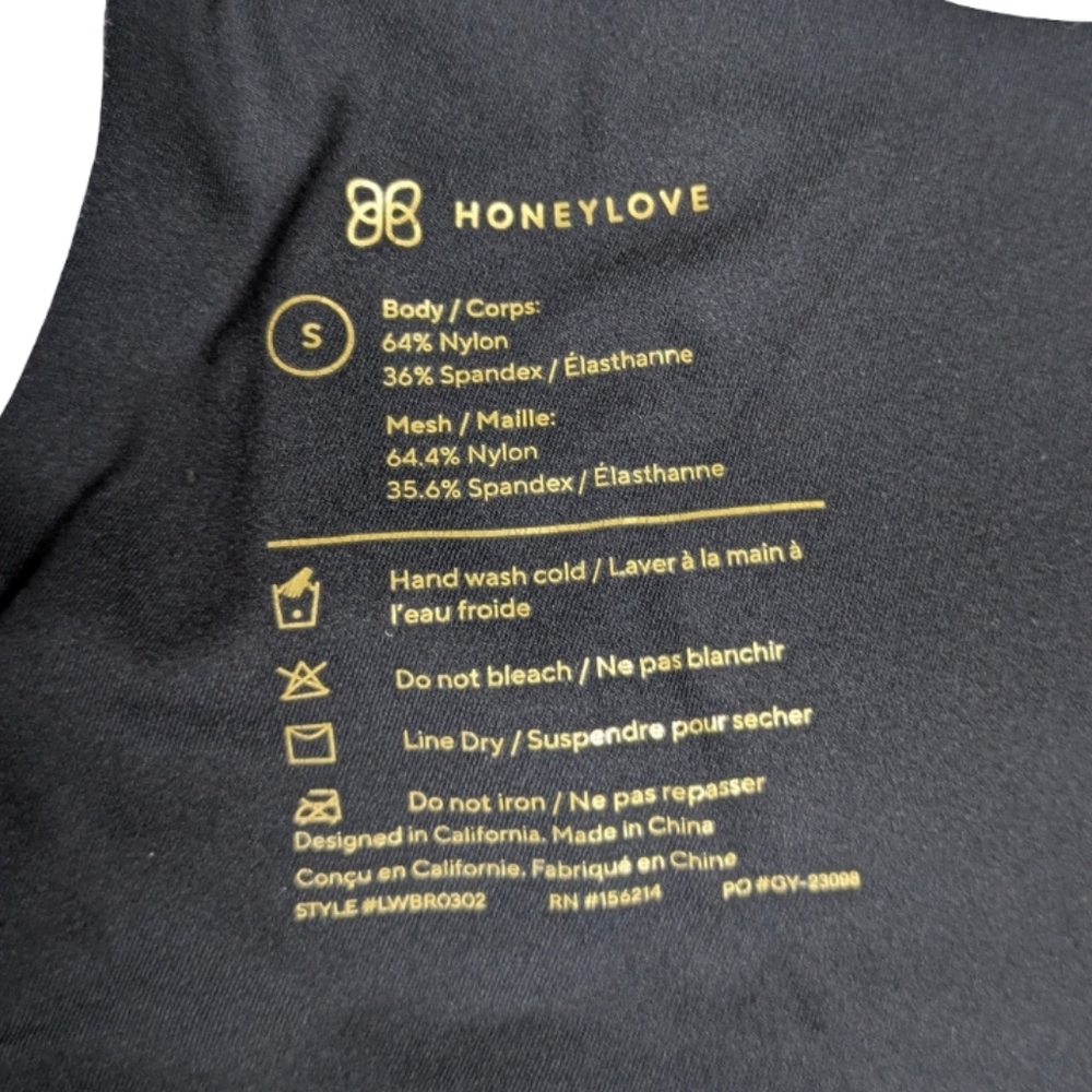 Honeylove Crossover Wireless Bra Small Midnight Black - Picture 3 of 8